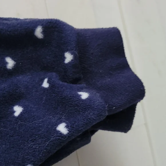 Carter's WARM HOODED FLEECE ONE PIECE BLUE WITH PINK HEARTS SIZE18 MONTHS - Picture 6 of 11